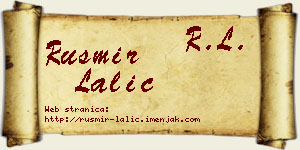 Rusmir Lalić vizit kartica